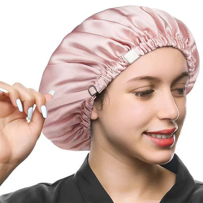 Luxus-Haarhaube aus 100% Maulbeerseide – Doppellagig & Haarfreundlich